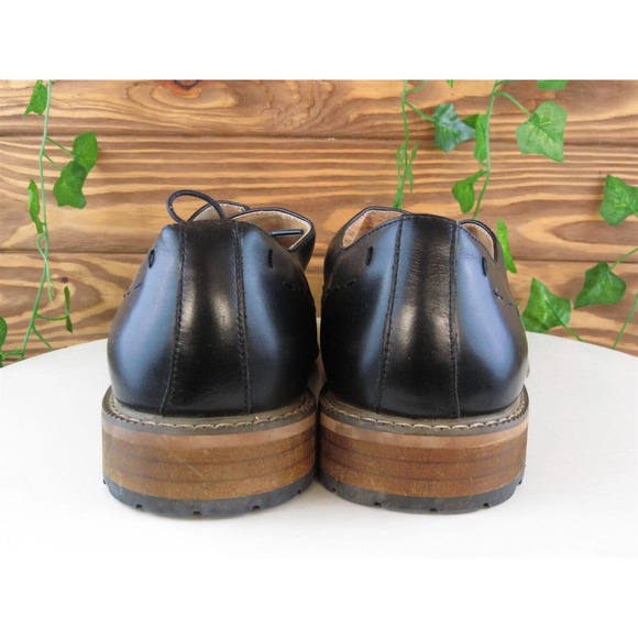 Zanzara Sz‎ 10 Oxfords Black Leather Men Lace Up JH390S20 Medium (D, M) - Picture 7 of 11